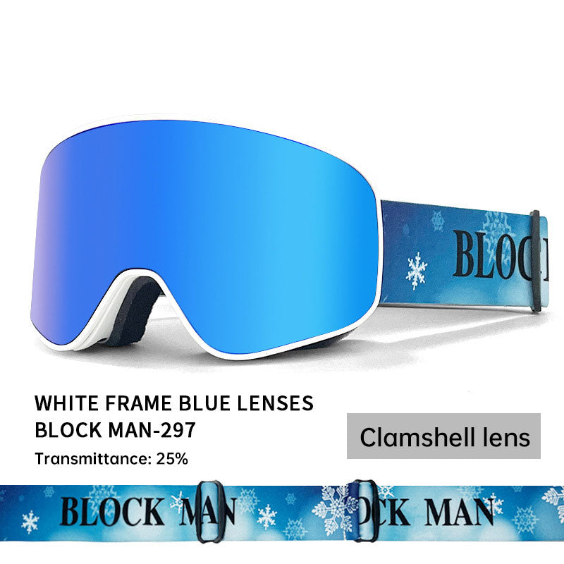 Cover Ski Glasses Winter Outdoor Sports Goggles Double Layer Anti Fog Single Double Plate Snow Goggles