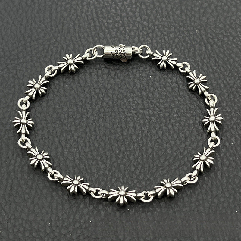 Cross flower dice bracelet jewelry