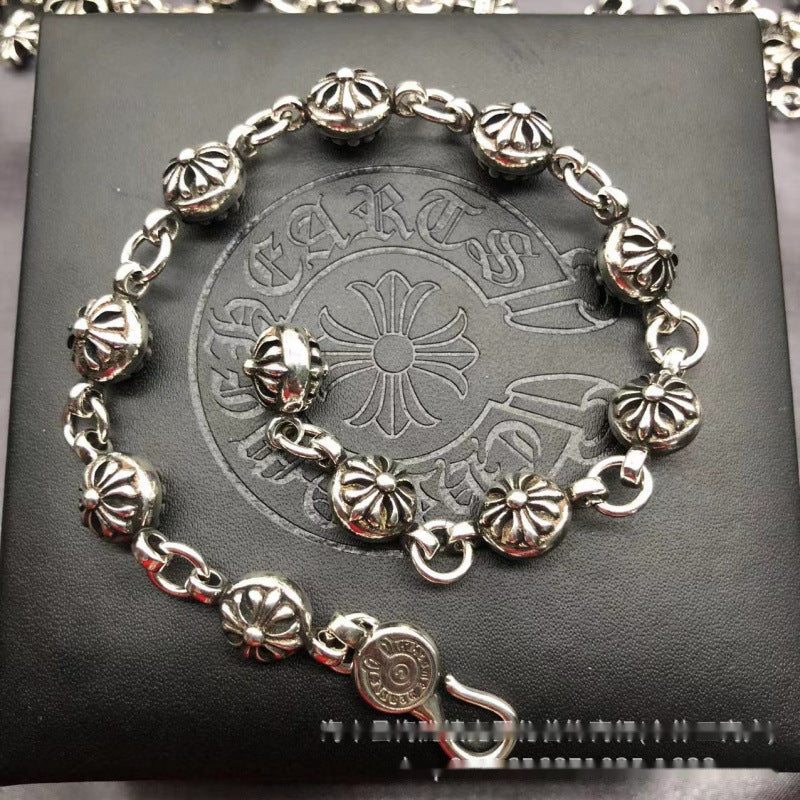 Cross flower dice bracelet jewelry