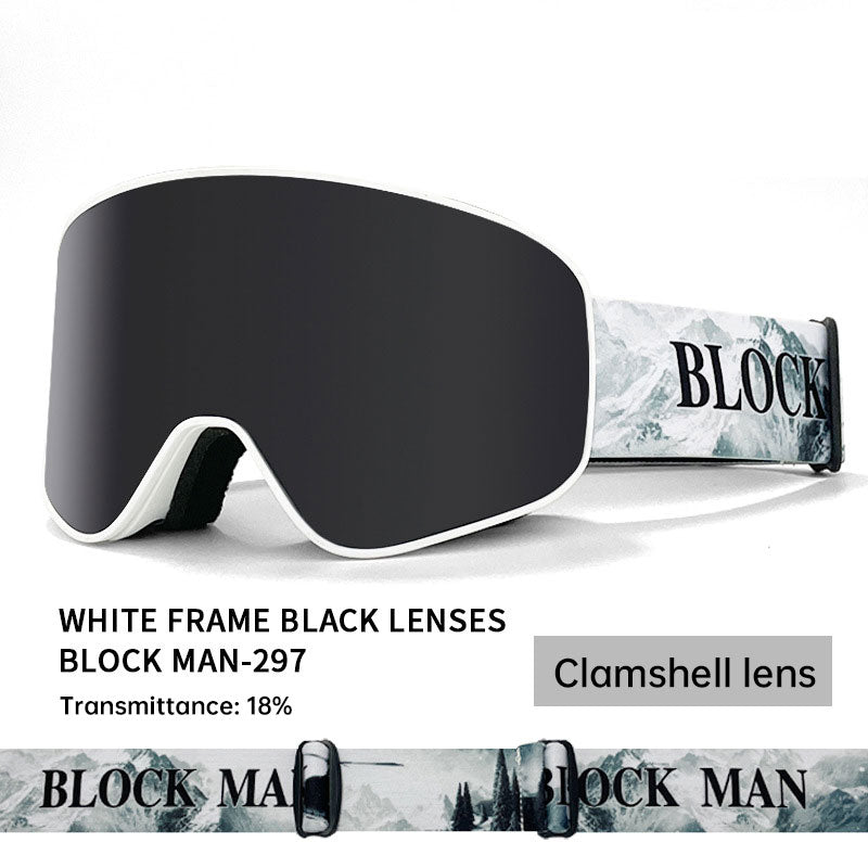 Cover Ski Glasses Winter Outdoor Sports Goggles Double Layer Anti Fog Single Double Plate Snow Goggles