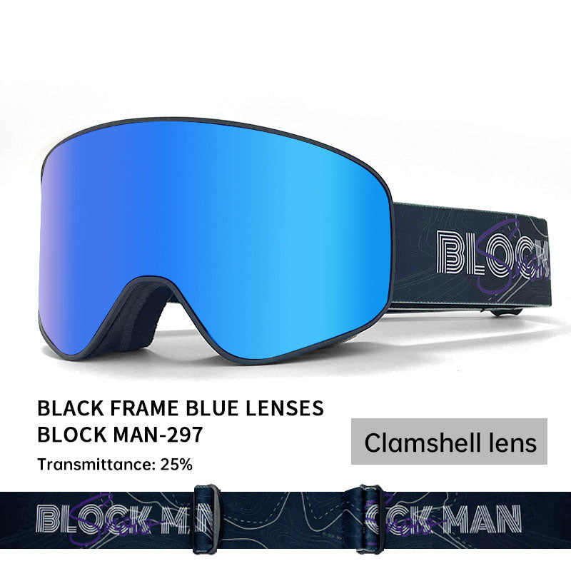 Cover Ski Glasses Winter Outdoor Sports Goggles Double Layer Anti Fog Single Double Plate Snow Goggles