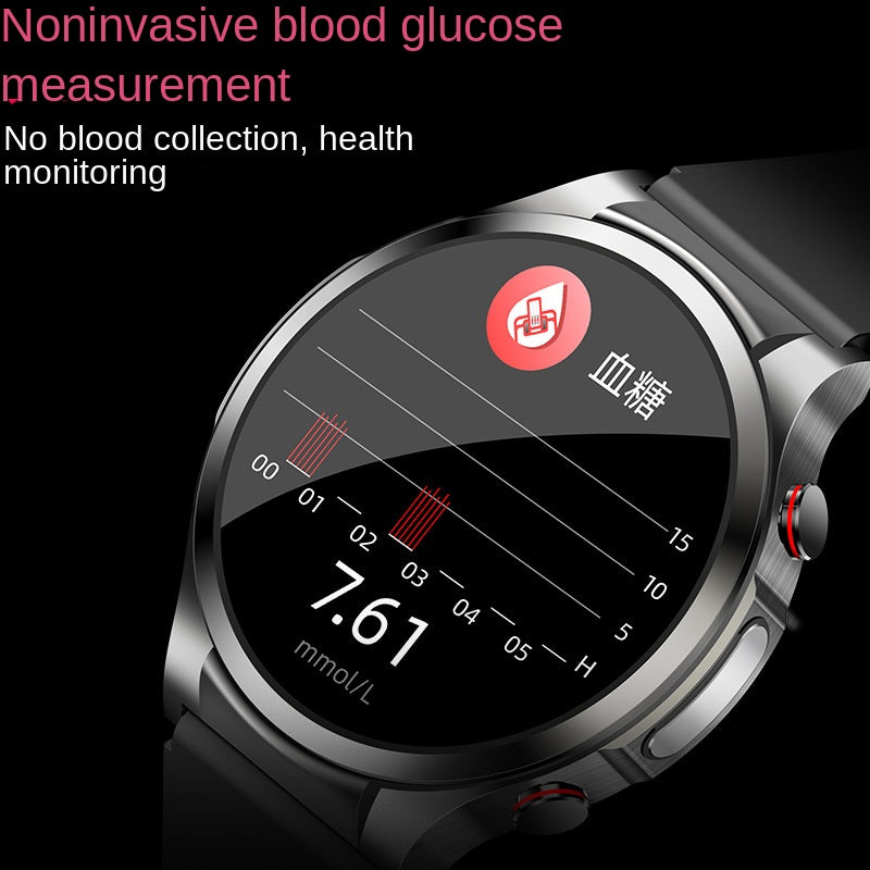 Blood glucose measurement electrocardiogram blood pressure heart rate body temperature exercise communication smart watch