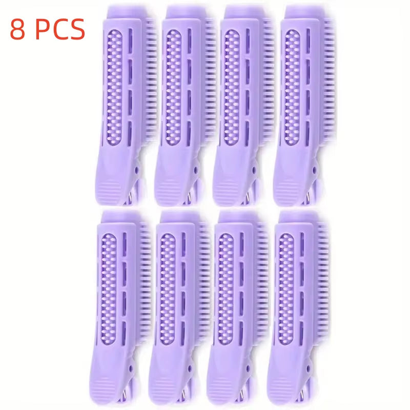 8 PCS Seamless Hair Styling Clips for Fluffy Bangs & Curls - Perfect for Effortless Volume!