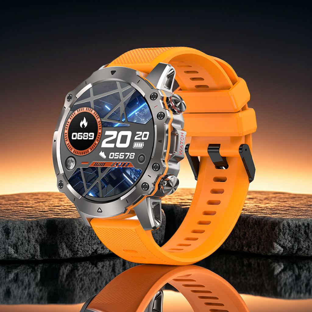 AK56 smartwatch high definition Bluetooth voice call outdoor three prevention heart rate and blood pressure monitoring